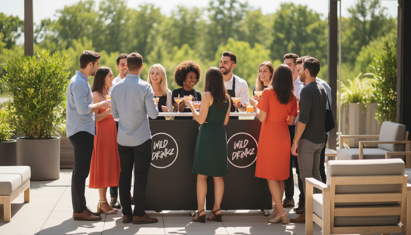 Ambiance de bar festive avec des cocktails
